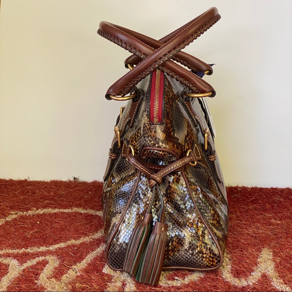 Dooney & Bourke Python Domed Buckle Satchel - image 4